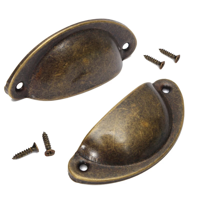 New retro design 10PCS/set kitchen cabinet door cabinet drawer furniture antique brass shell handle parts New retro design 10PCS/set kitchen cabinet door cabinet drawer furniture antique brass shell handle parts