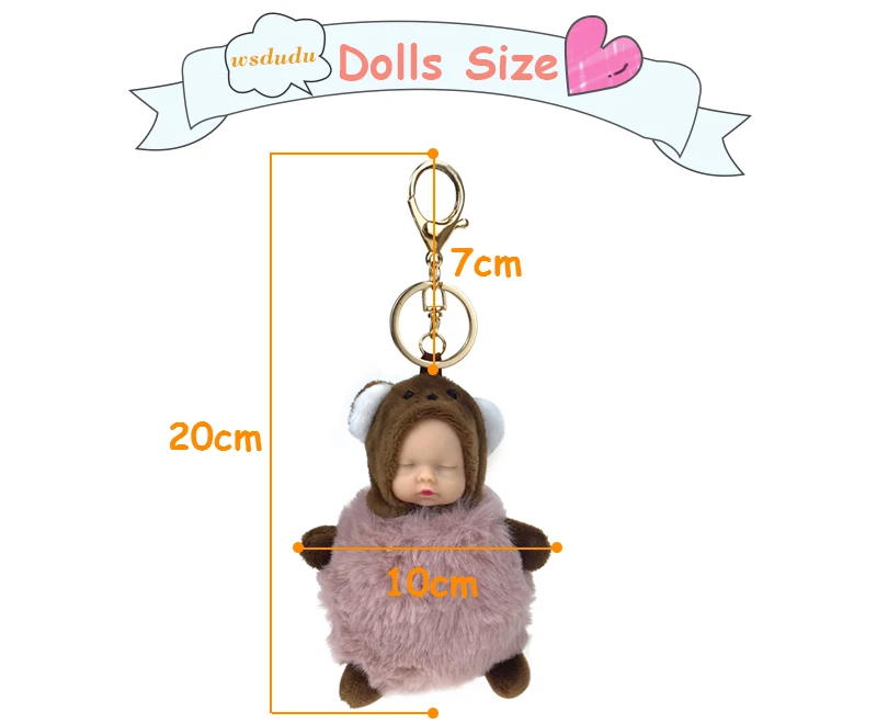 Sleeping Baby Bears Keychains _01