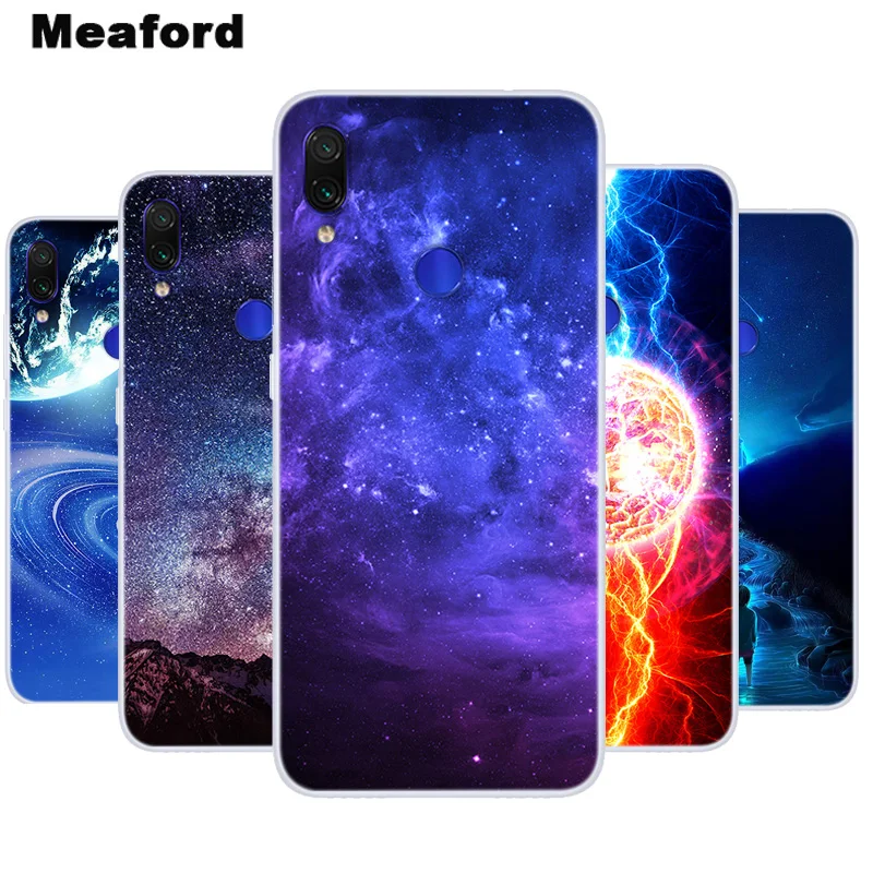 

Silicone Case For Xiaomi Redmi Note 7 Soft Phone Case Space Print For Redmi Note 7 Pro Clear bumper For Xiaomi Redmi Note7 Pro