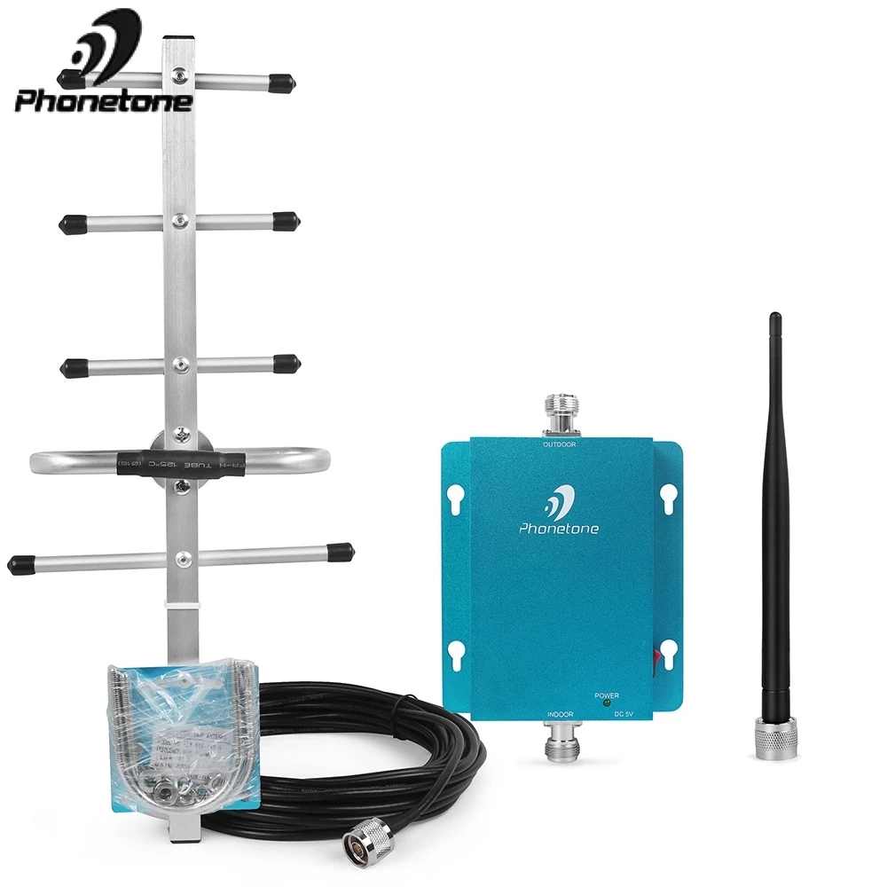Powerful GSM Repeater 900MHz Mini Size GSM Cellular Signal Booster Gain 62dB Mini Mobile Phone Amplifier & Outdoor Yagi Antennas
