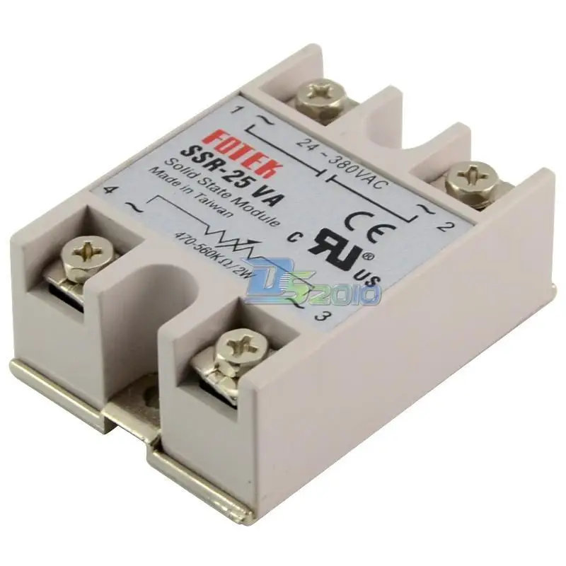 

Brand New 1 Pc SSR-25VA Solid State Relay Module 25A 470-560 Kohm/2W Output 24-380VAC