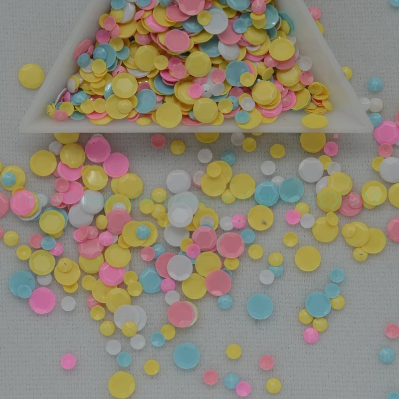

25g 3mm 5mm Solid Color Non Hole Cup Round Shape PVC Loose Sequins For Crafts Paillettes Scrapbook Decoration DIY Accessory