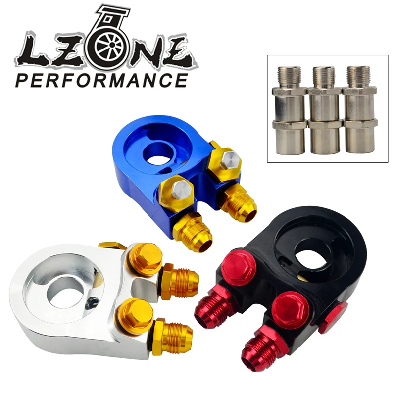 LZONE Aluminum AN10 Масляный охладитель адаптер фильтр Сэндвич турбо с термостатом и