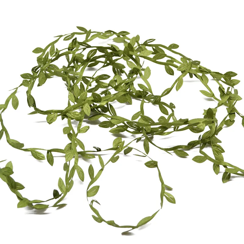 20 м шелковые листья ручной работы искусственные зеленые листья для украшения свадебной вечеринки DIY ВЕНОК подарок Скрапбукинг товары для рукоделия