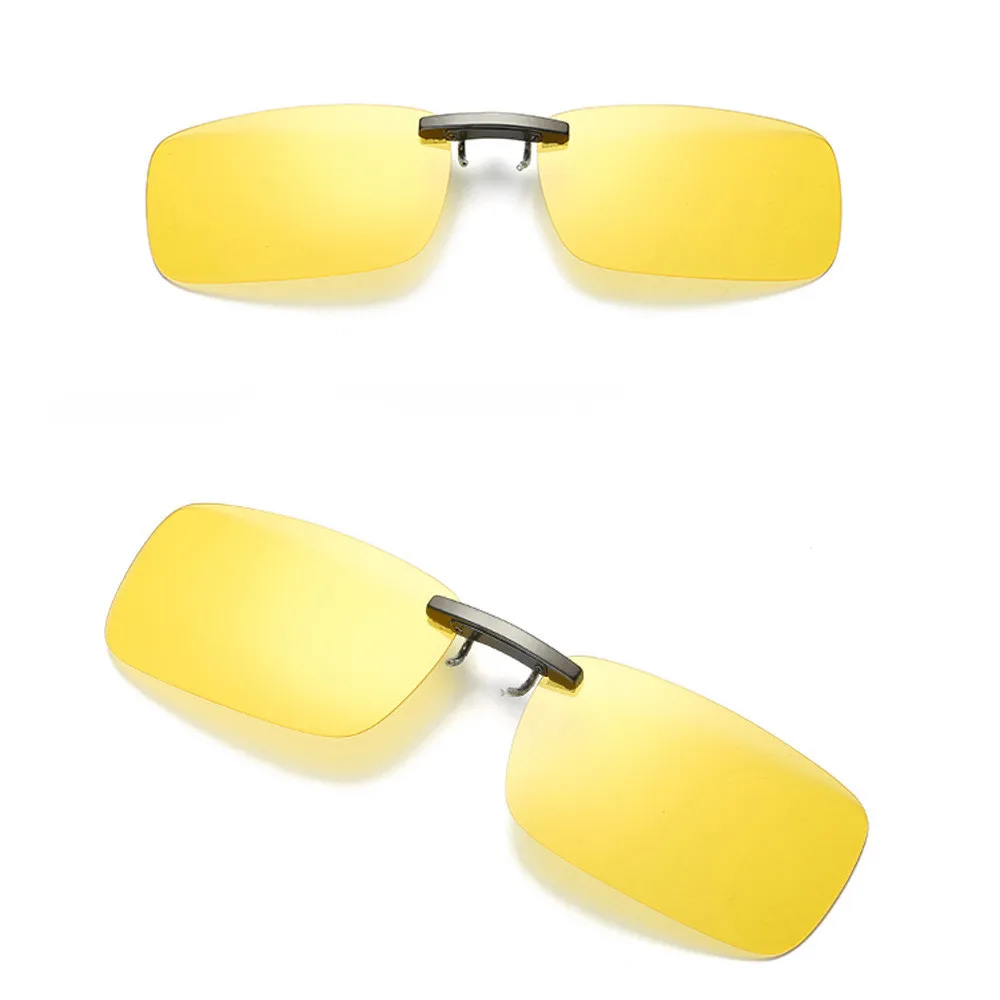 Съемный для водителя очки ночного видения линзы вождения металла Поляризованные клип на очки солнцезащитные очки анти-УФ очки p# Dropship