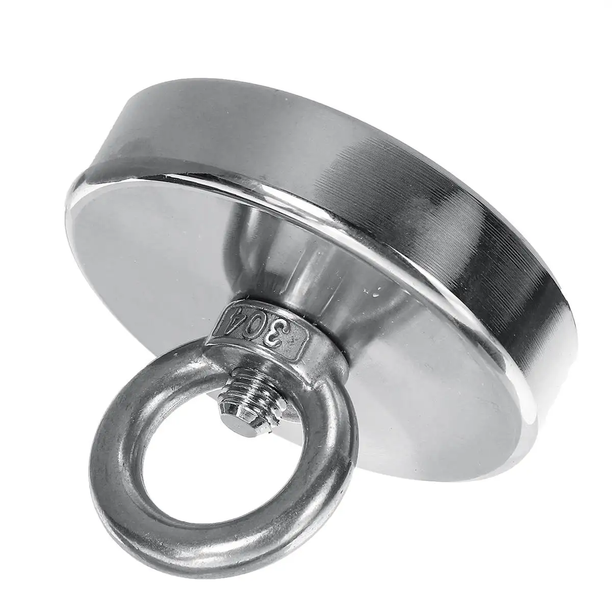 

230KG D80mm Neodymium Recovery Fishing Magnet Metal Sea River Treasure Magnet Super Strong Round Ring Hole Powerful Magnetic