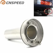 CNSPEED-silenciador de acero inoxidable para coche, silenciador de escape de cromo YC101073, ajustable, Universal, 85mm, 3,5