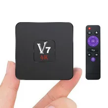 5pcs V7 Android 7.1 TV Box Rockchip RK3328 Quad Core 1GB RAM 8GB ROM Smart Mini PC 4K 3D Streaming Media Player Home Movie TVbox