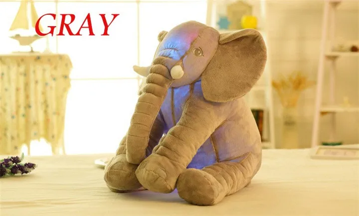 Детские мягкие световой слон спокойная кукла, друг Слон Подушка Плюшевые Игрушки для маленьких детей светодиодный Рождественский подарок