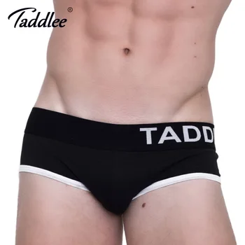 

Taddlee Brand 2pcs Sexy Mens Underwear Gay Penis Pouch WJ Men Briefs Cotton Basic Low Rise Solid Color Mini Bikini Classic Brief