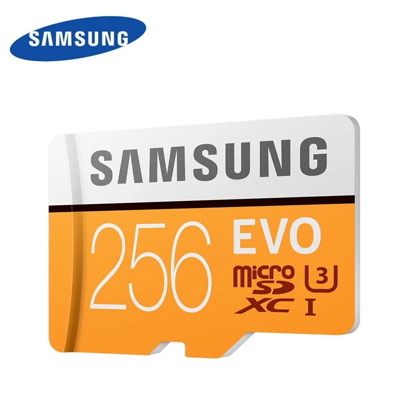 Оригинальный бренд SAMSUNG Micro SD карта флэш памяти TF UHS 1 Microsd КЛАСС 10 SDHC SDXC EVO 256 ГБ/128