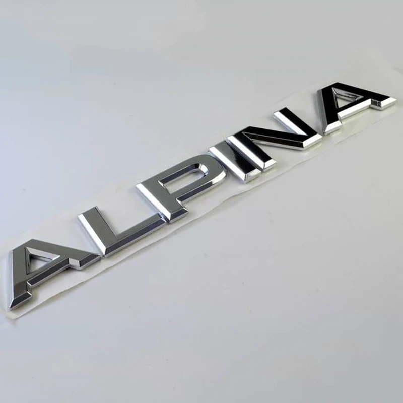 

Chrome ALPINA Letter Trunk Rear Body Emblem Decal Sticker for BMW Cars Auto styling car accessories free shipping