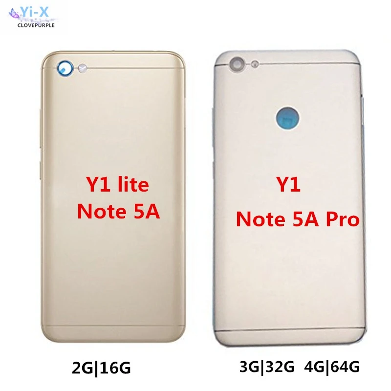 

Housing For Xiaomi Redmi Note 5A / Note 5A pro Y1 / Y1 lite Back Cover Case Battery Rear Door with Power Voluem Button