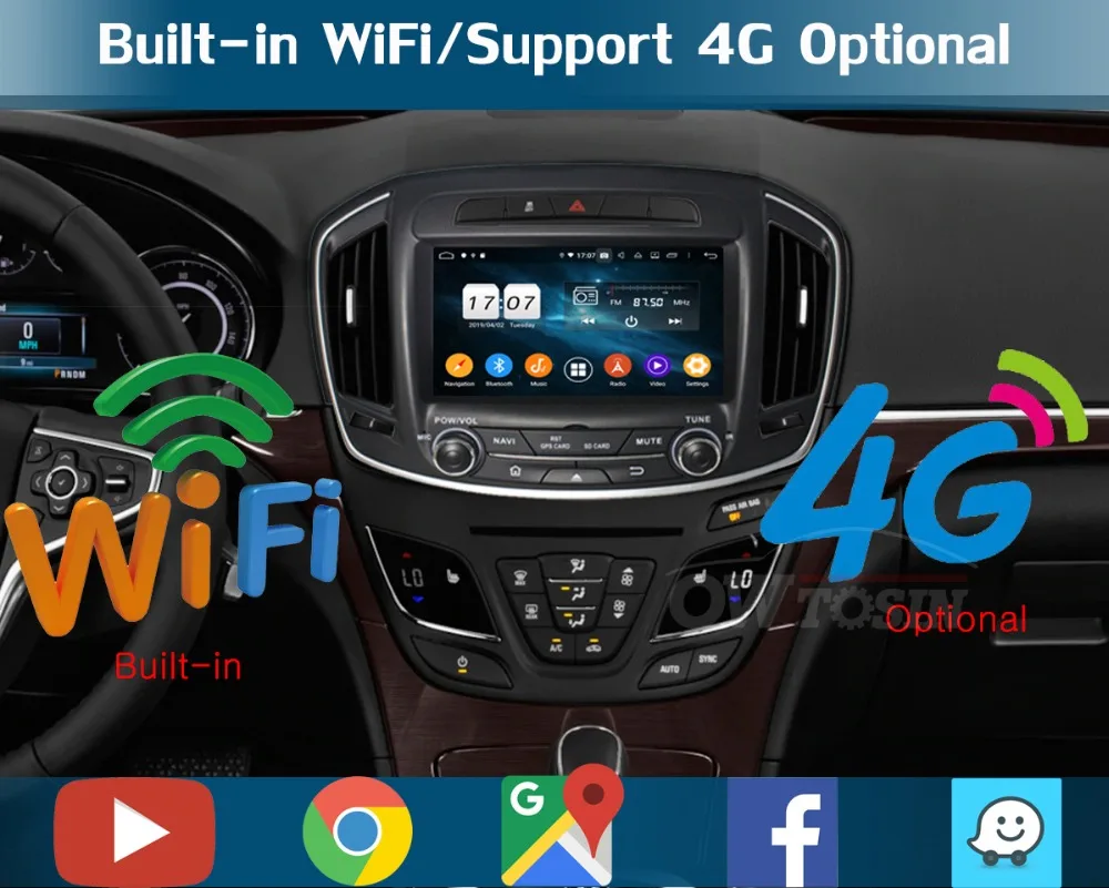 Discount 8" IPS 8Core 4G+64G Android 9.0 Car DVD Radio GPS For Buick Regal Vauxhall Insignia/Opel Insignia 2014 2015 2016 DSP CarPlay 9