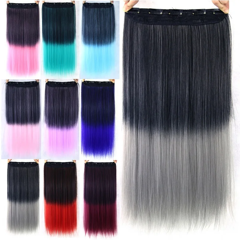60cm 110g crazy color clip in hair Extensions now High hair style