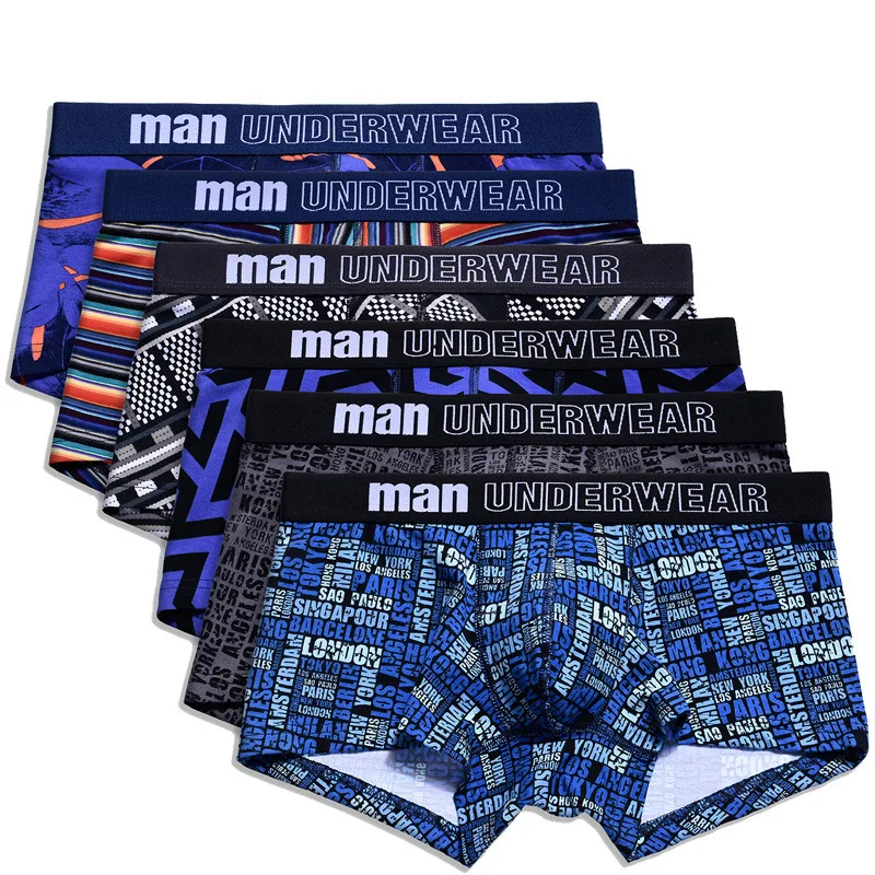

1 piece comfortable men's boxer men's printing boyshort large size pants underwear men's