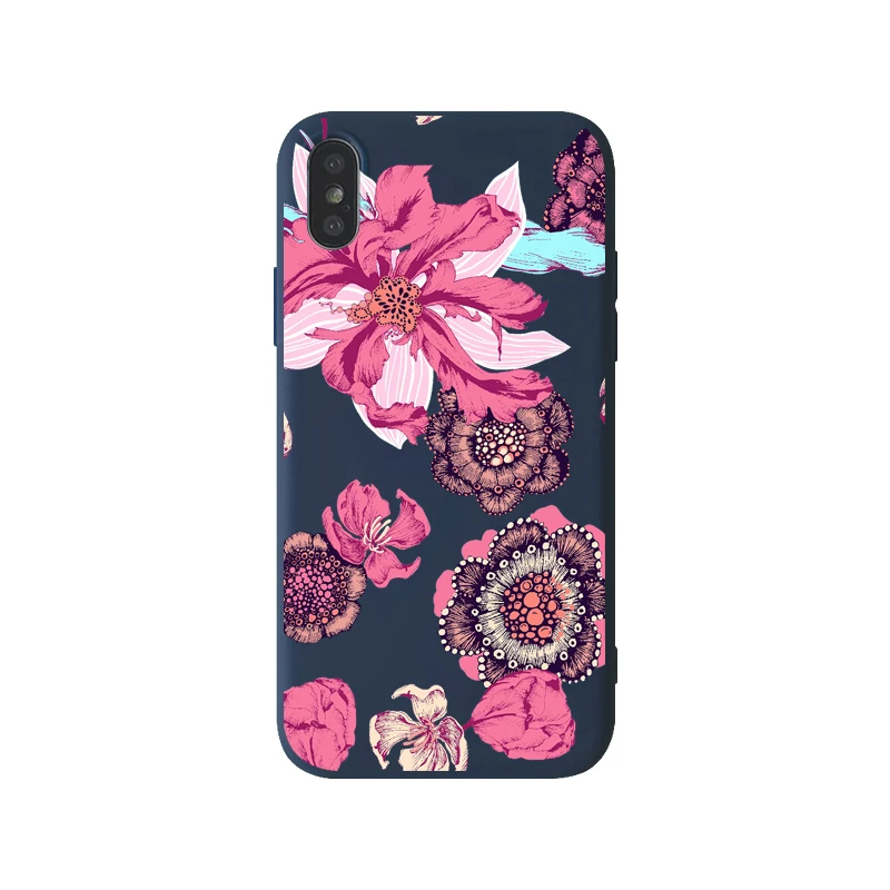 HTMOTXY Цветочные силиконовые чехлы для телефонов iPhone 7 8 Plus X XS Max XR цветочные 10 6 S