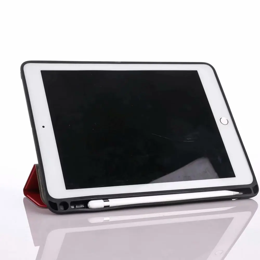 

For 2017 iPad Pro 10.5 Case with Pencil Holder Cover Slim Trifold Stand Auto Sleep/Wake Smart Case for iPad 10.5 Pu Leather Case