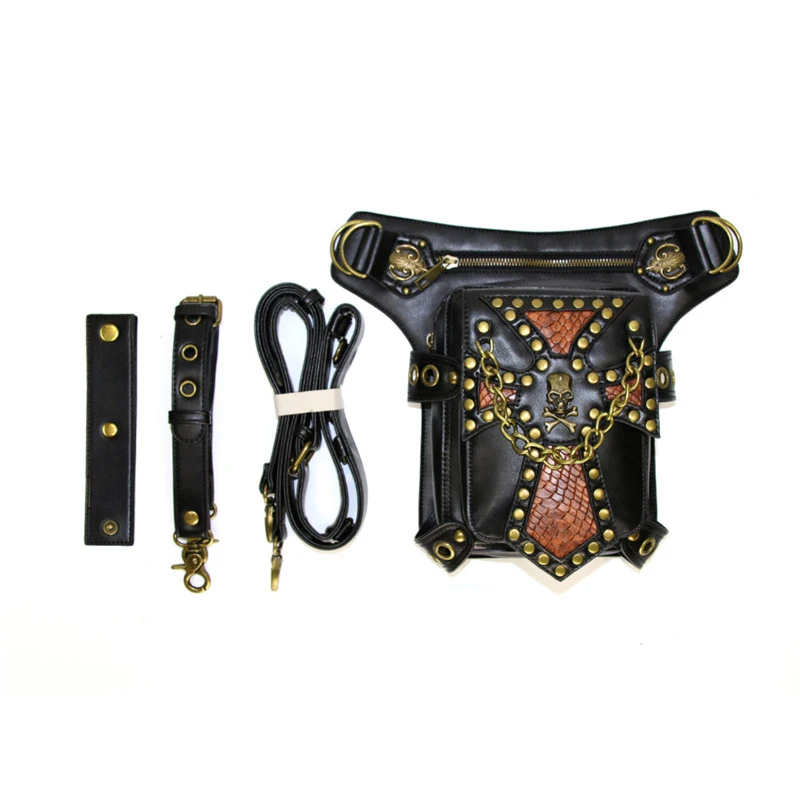 Gearduke steampunk cintura saco moda perna sacos