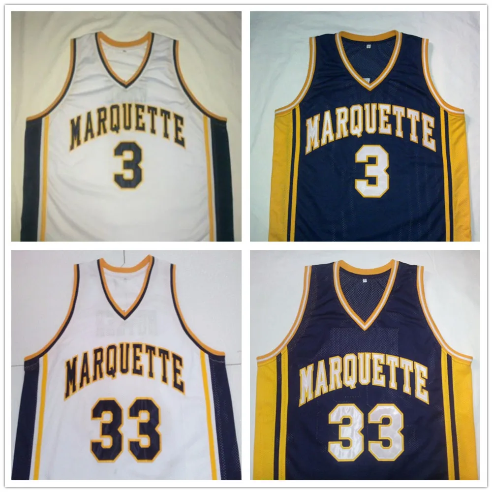 3 Dwayne Wade 33 Jimmy Butler Marquette Golden Eagles College Retro