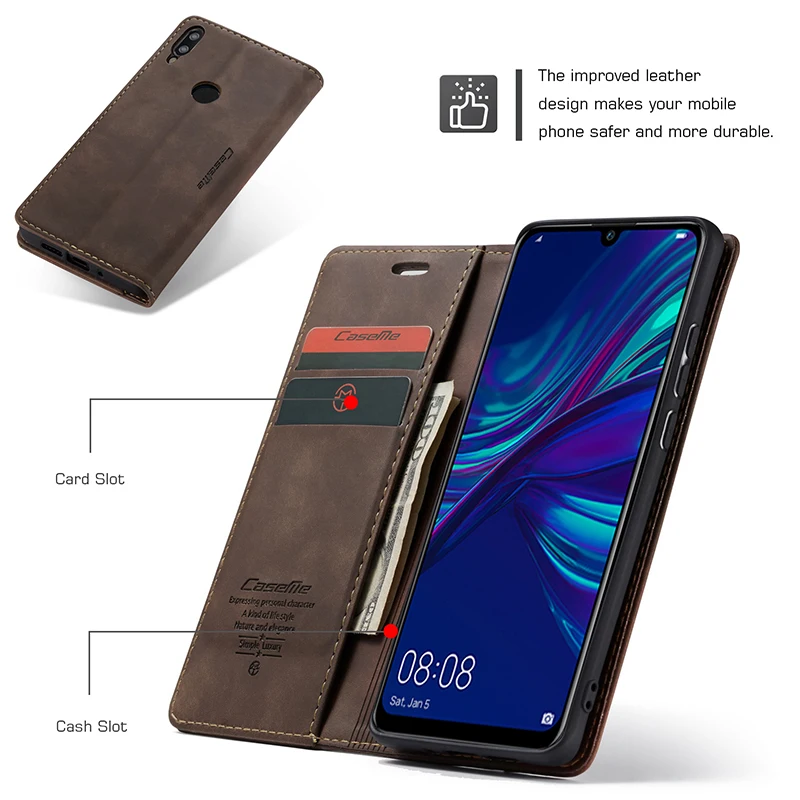 Чехол для Huawei P30 Pro чехол P20 Lite держатель телефона роскошный кожаный Магнитный