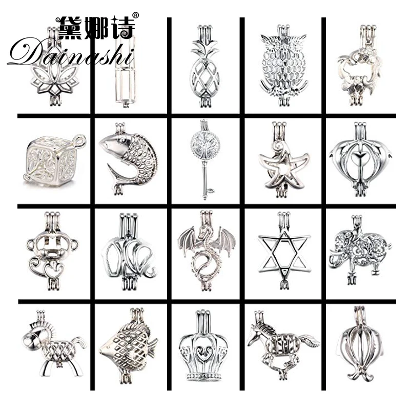 Wholesale 20pcs Mixed Shape Pearl Bead Cages Pendants(No Pearl) For Essential Oil Scent Diffuser Locket Pendants/ Jewelry Making | Украшения
