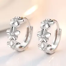 Женские серьги гвоздики из серебра 925 пробы с