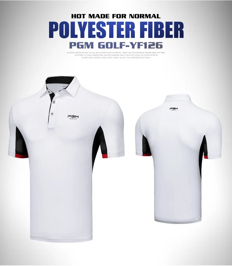 PGM одежда для гольфа мужские футболки с короткими Рукавами Летняя дышащая быстросохнущая охлаждающая рубашка для мужчин размер m-xxl