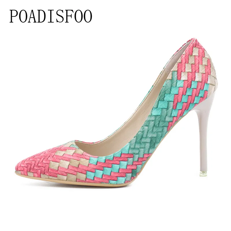 

2018 New POADISFOO New Retro Princess Pointed high-heeled Shoes Women Shoes Shallow Mouth Fine With Sexy .XXXY-F-168