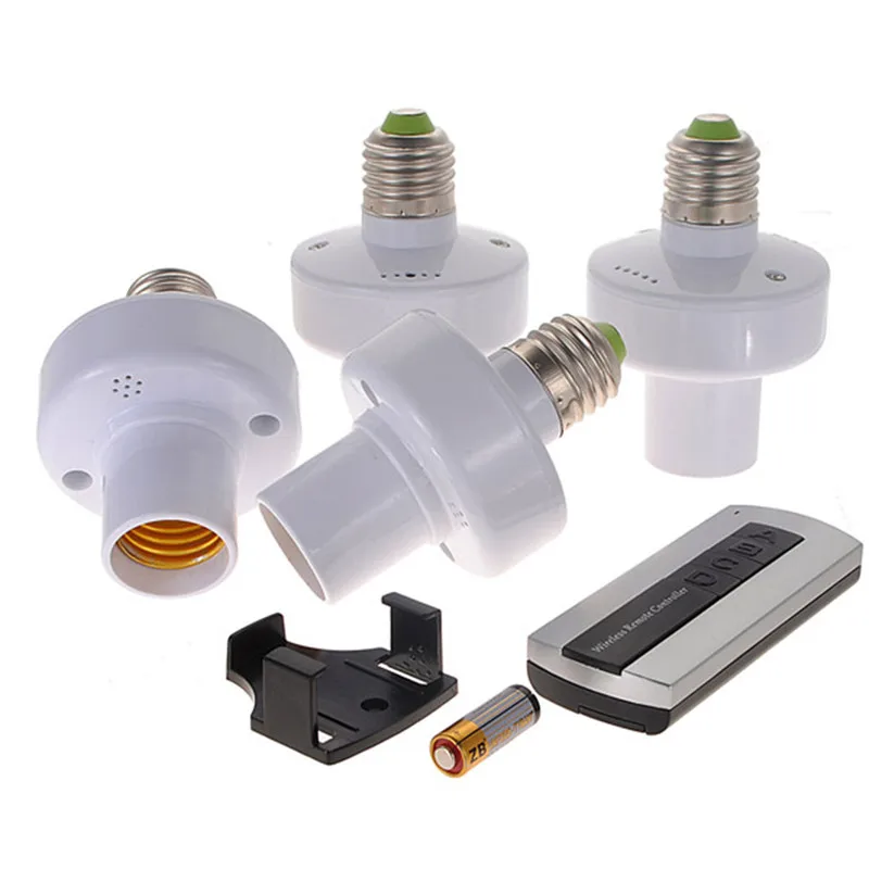 

4pcs E27 Wireless Remote Control Light Lamp Bulb Holder Cap Socket Switch US SHIP Incandescent Less than 1000W