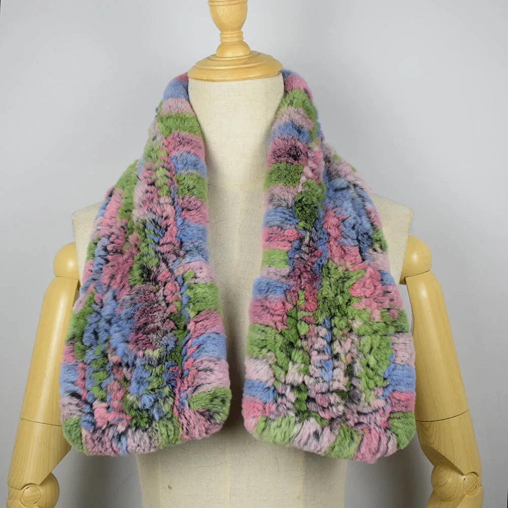 rex rabbit fur scarf short 16