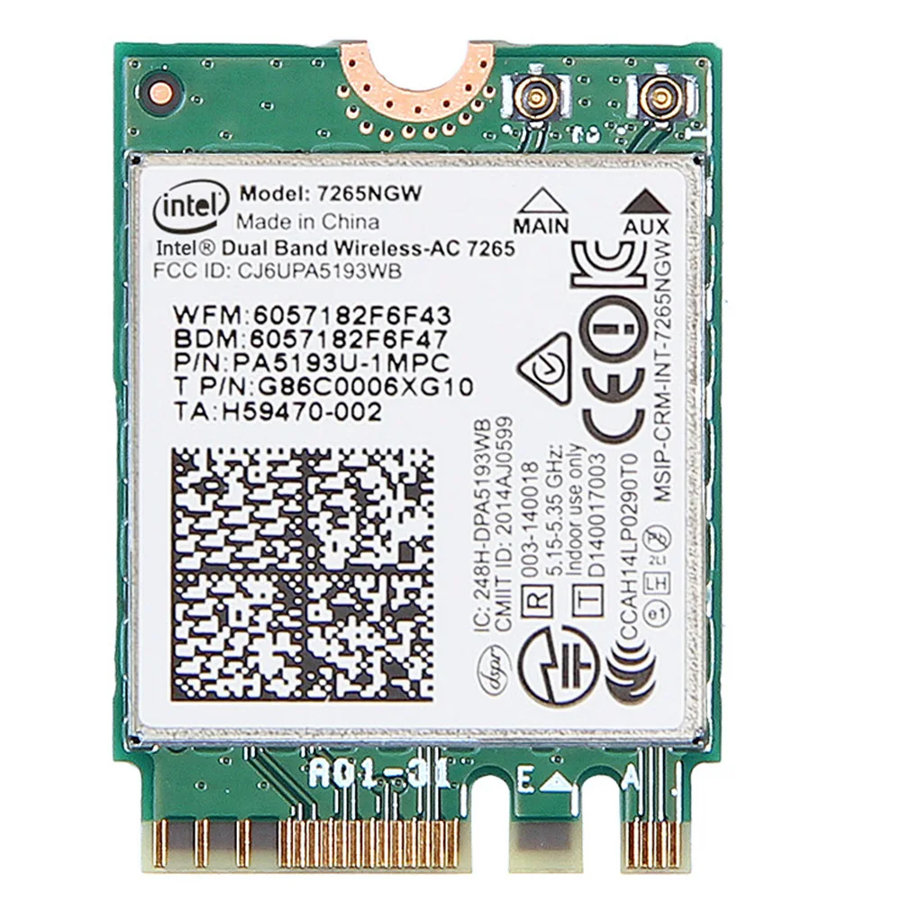 For Intel Wireless AC 7265 7265NGW ac Dual Band wifi wireless card network Wi-Fi Network for Win 7/8/10 | Компьютеры и офис