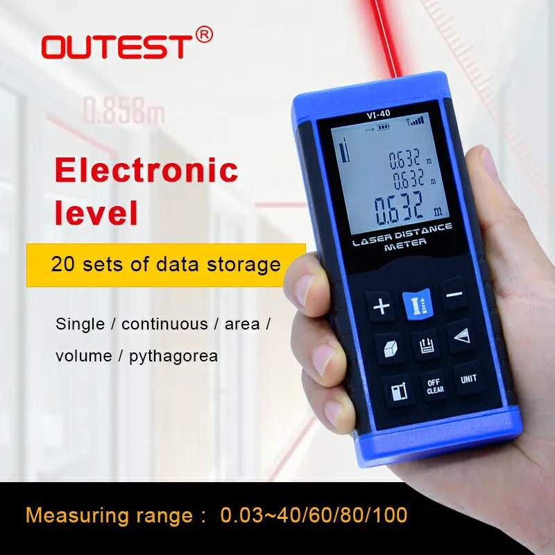 OUTEST Mini Laser Distance Meter Rangefinder Trena Laser Tape Range Finder Build Measure Device Ruler Test Tool 40m/60m/80m/100m OUTEST Mini Laser Distance Meter Rangefinder Trena Laser Tape Range Finder Build Measure Device Ruler Test Tool 40m/60m/80m/100m