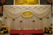 White Wedding Party Decoration Backdrop Swag For Party Decoration Curtains Customized Item 10FTX20FT