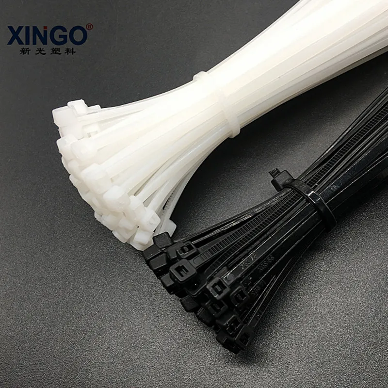 Xingo 4x180 мм самоблокирующиеся Нейлоновые кабельные стяжки 500 шт пластиковая кабельная стяжка 40lbs UL Rohs одобренная петля обертывание Связки черный