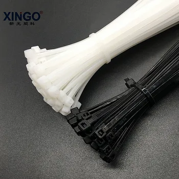 

Xingo3.6x180mm Self locking Nylon Cable Zip Ties 100pcs Plastic Cable Zip Tie 40lbs UL Rohs Approved Loop Wrap Bundle Ties Black