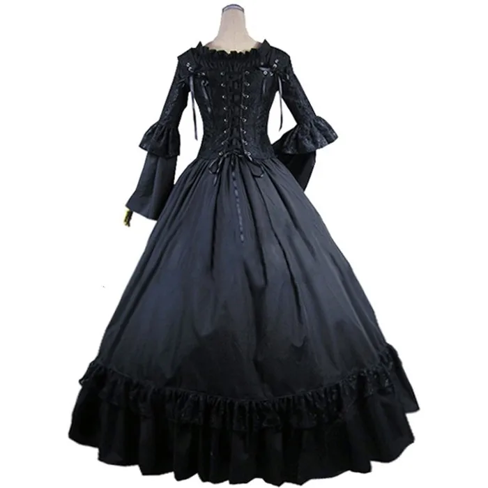 (GT013) Long Sleeves Gothic VictorianLolita Dress Ball Gown Fancy Prom Dress Halloween Party Costume