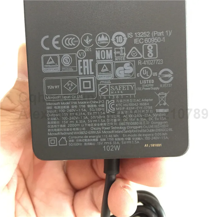 laptop adapter for Surface book 2 107