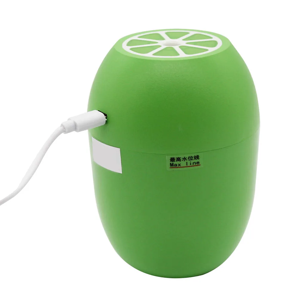 Humidifier USB Portable Lemon 180ml LED Night Light Ultra Quiet Air Purifier Car Travel Office Funny Green Mini Grenn