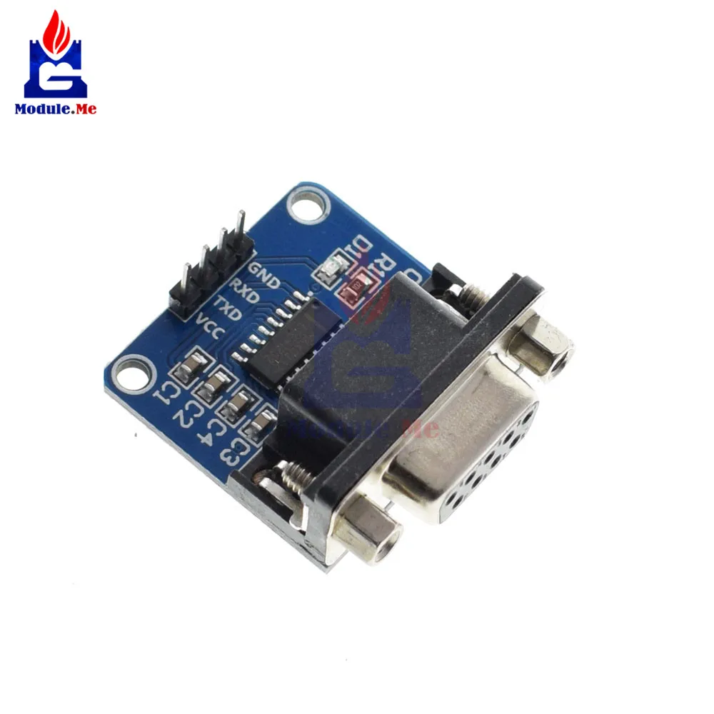 MAX3232 RS232 to TTL Serial Port Converter Module DB9 Connector MAX232 Diy Kit Electronic PCB Board Module