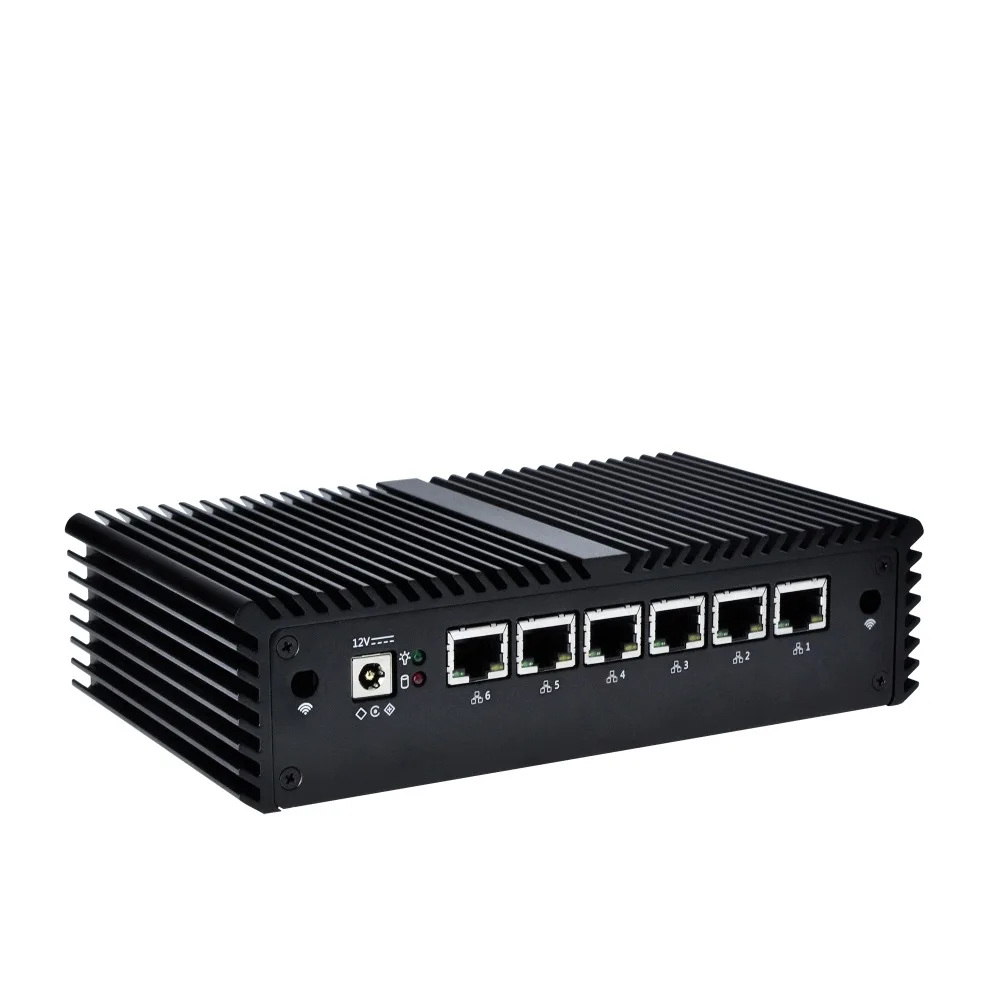 QOTOM Q550G6 Q570G6 AES-NI Barebone промышленный ПК шлюз маршрутизатор для pfSense-core i5-6200U/core i7-6500U, 6 гигабит, сетевые карты