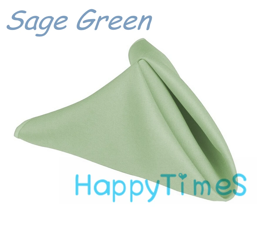 

100pcs/lot Wedding&Banquet Decoration Luxury 40*40cm 100% Polyeste Sage Green Napkin Wedding Cloth Napkins CL007