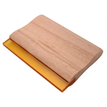 

1pc Silk Craft Fabric Screen Printing Press Squeegee Wood Handle Ink Scraper Blade 6" Length DIY Scratch Board Tools