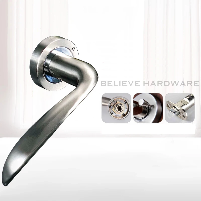 

KINLONG-W6052767 Shower Lever Handle Door Lock Without Keys Locks For Washing Room/Bedroom/Study Room