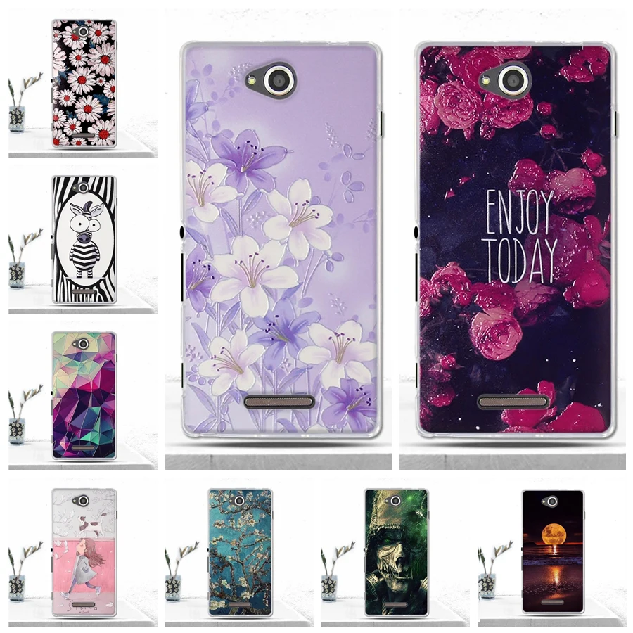 

Soft Silicone Back Cover For Sony Xperia C CN3 C2304 C2305 S39 S39H Phone Case TPU Luxury Case For Sony C 2304 2305 Case Cover