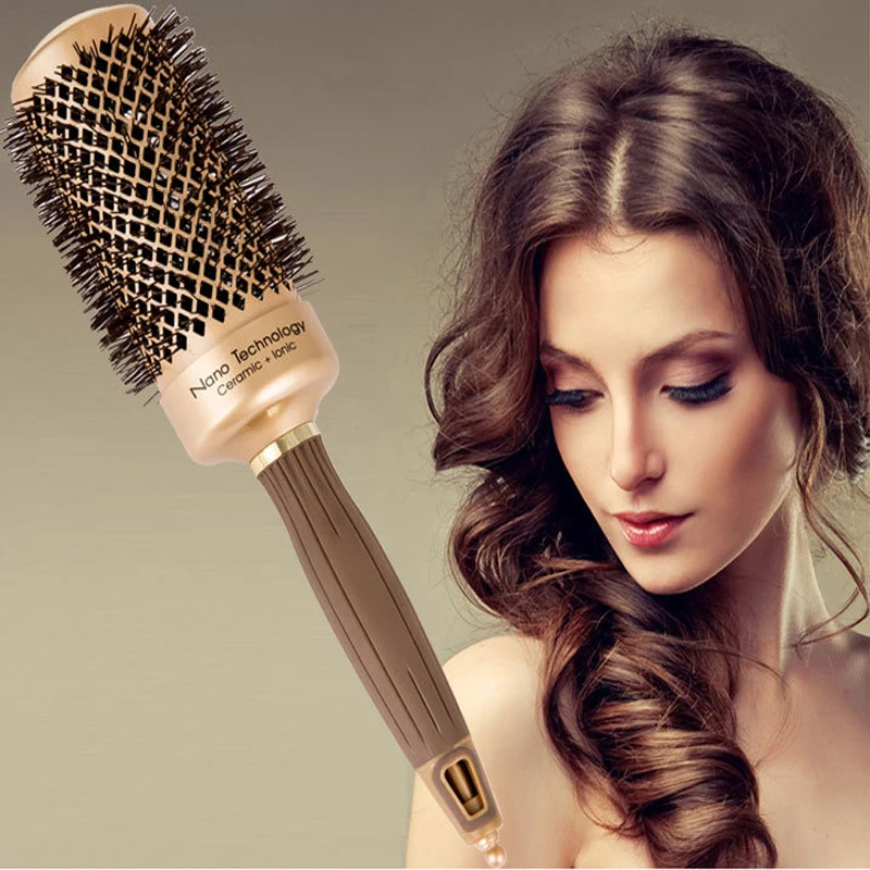Professional High Quality 1Pcs 4 Size Bristles Round Hair Brush Barber