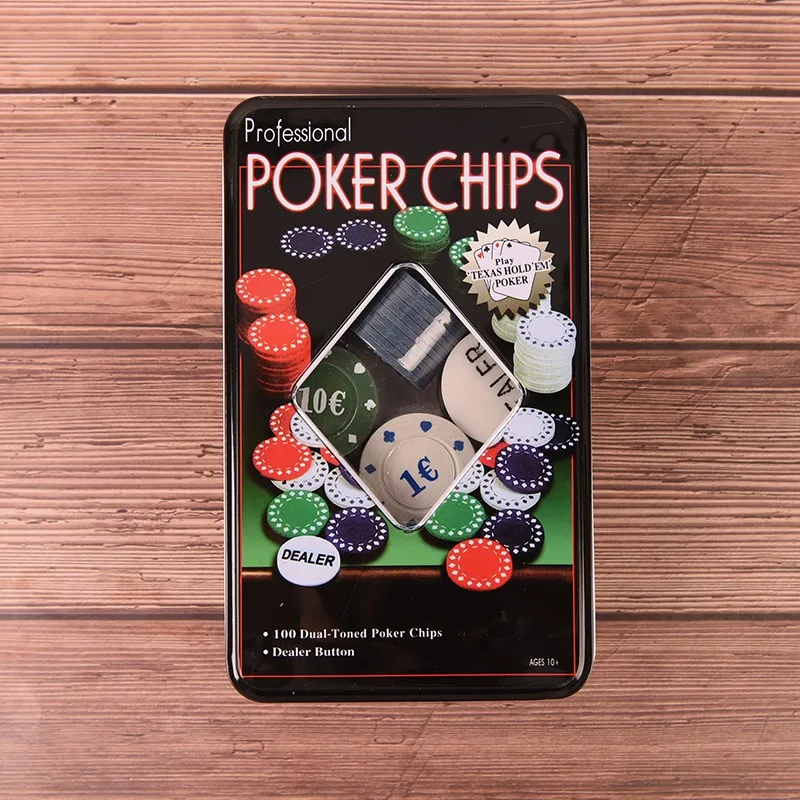 100 шт покерный чип 4 номинал Набор для Техасского холдем блэкджек Рулетка набор для покера любовника
