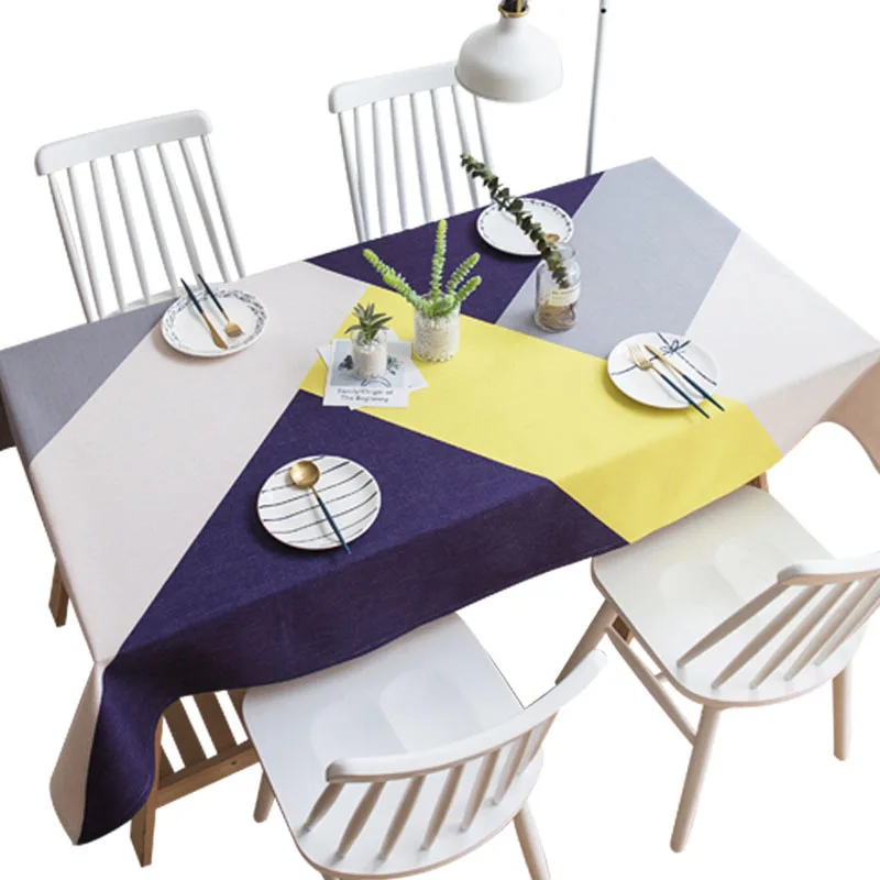 

Nordic Plaid Pattern Print Tablecloth Cotton Linen Coffee Tablecloth Restaurant Party Outdoor Home Decoration Table Cloth