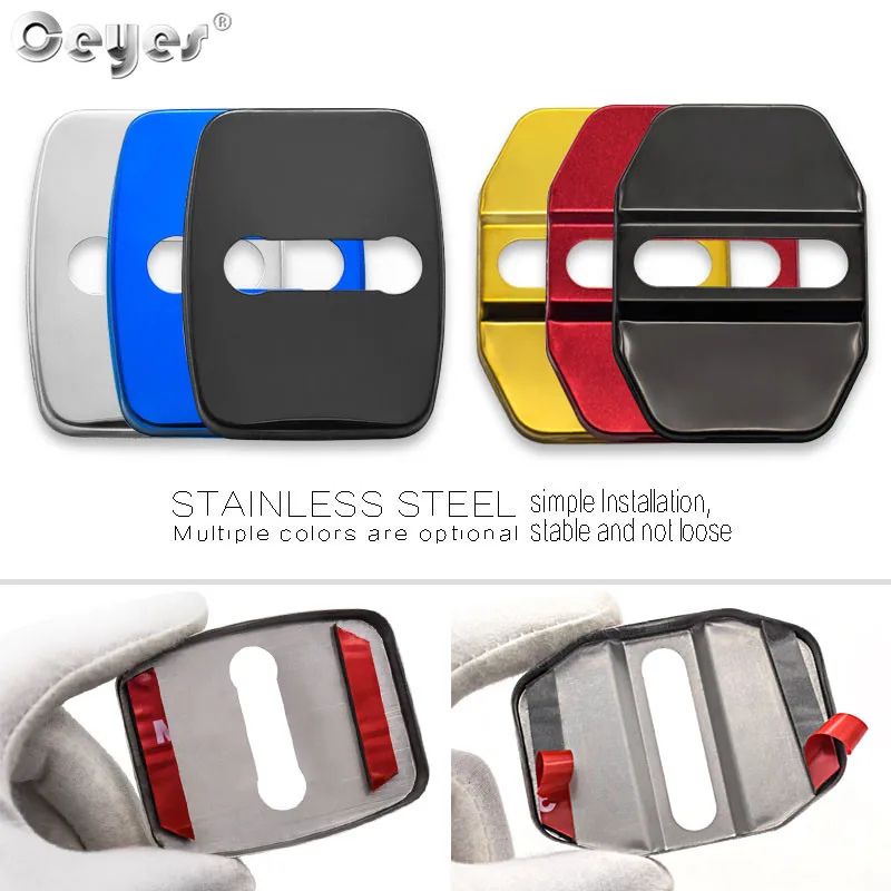 Ceyes سيارة التصميم الباب قفل غطاء اكسسوارات حالة ل Bmw M شعار E60 E39 E36 E30 X5 E53 1 2 5 7 سلسلة G30 E34 E92 السيارات شعارات