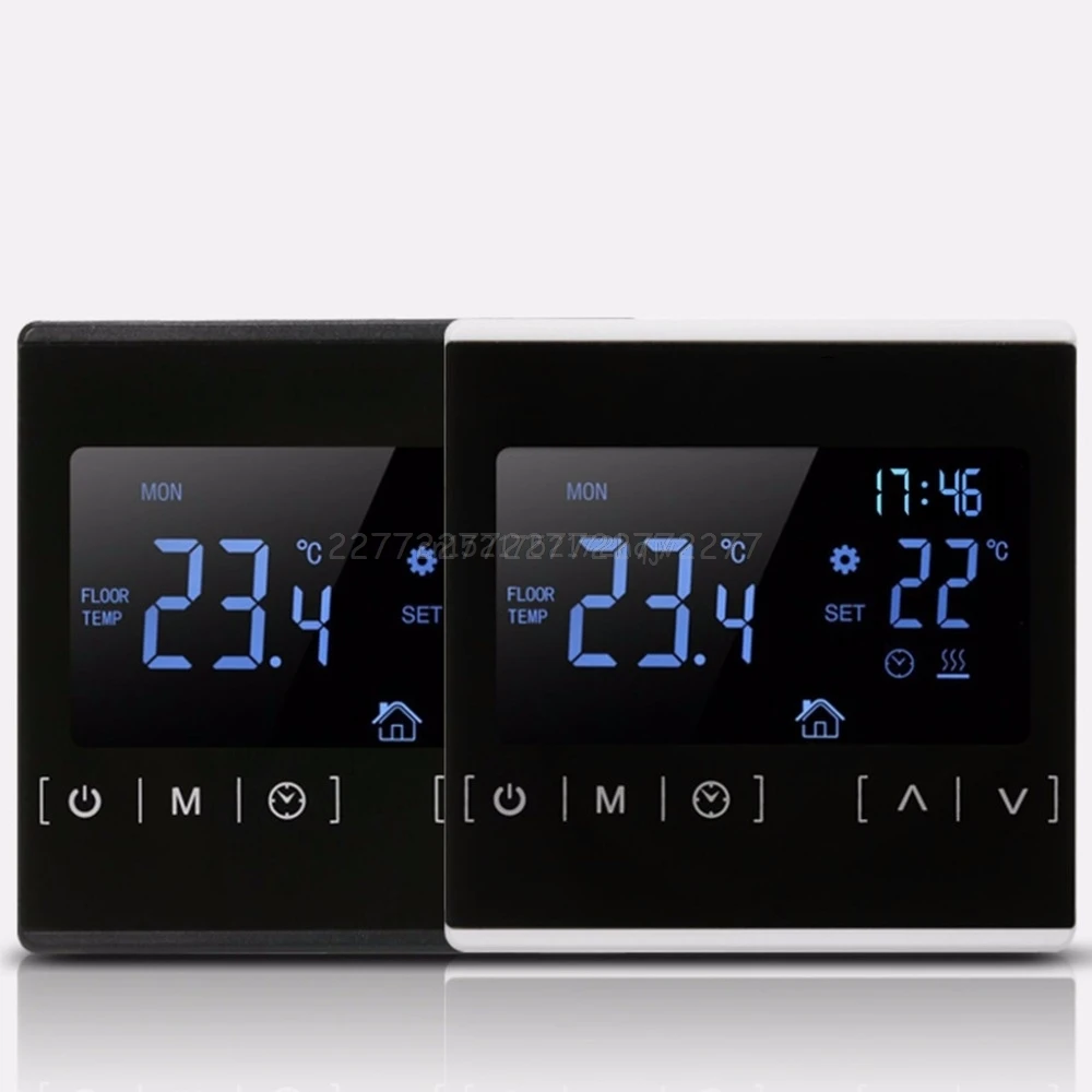 Skup LCD dotykowy termostat z ekranem elektryczne ogrzewanie podłogowe System ogrzewanie AC85 240V regulator temperatury 110V 220V 16A My02